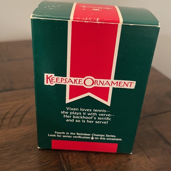 Vintage 1989 Tennis Reindeer Champs Hallmark Ornament - Picture 4 of 4